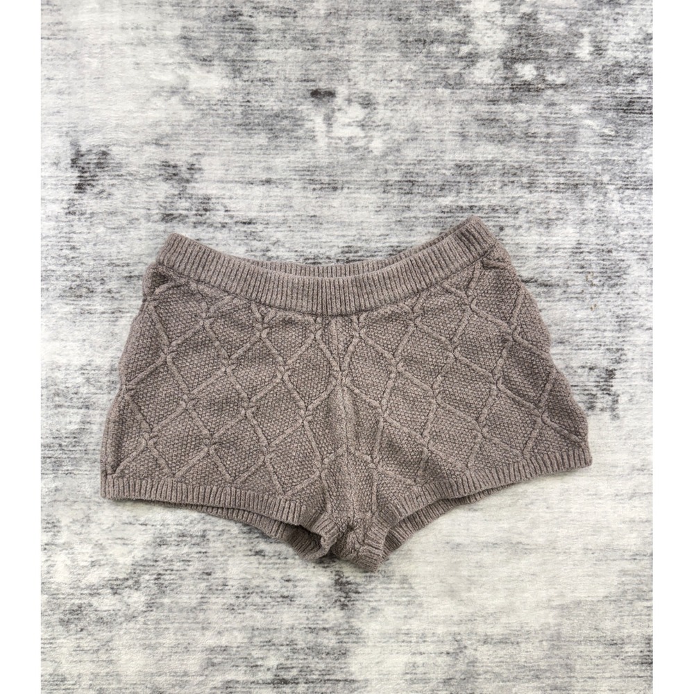 Old Navy Womens Taupe Brown Cable Knit Sweater Shorts Medium Loungewear